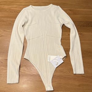 Commense Ivory Glow Textured Bodysuit